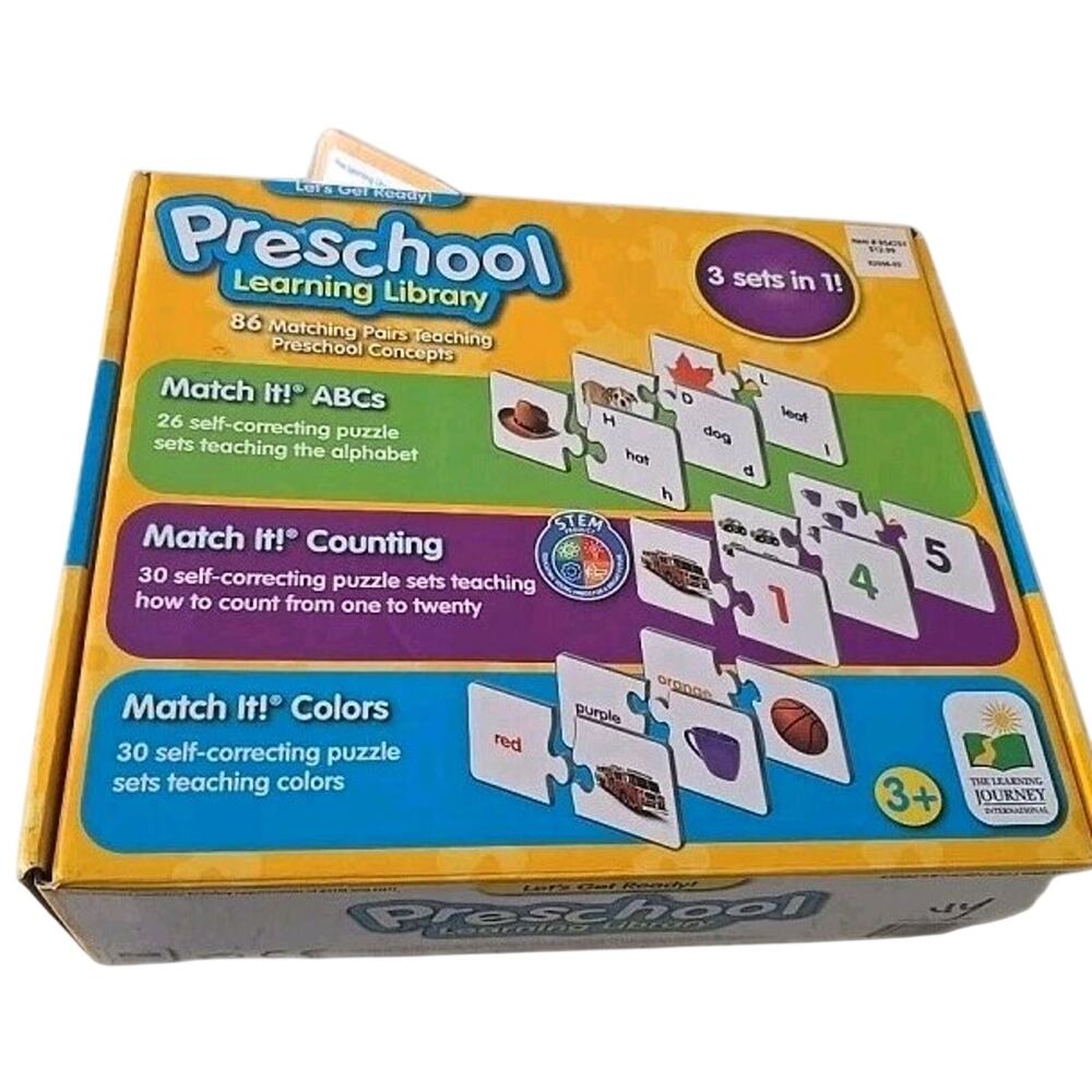 Preschool Learning Library Matching Pairs Educational Game Complete